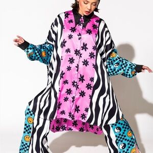 Lala Collared Satin Playsuit in More is More